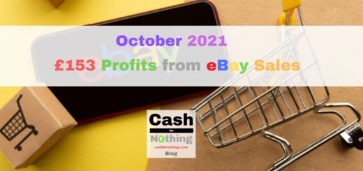 October 2021 £153 Free Money Profits from eBay Sales