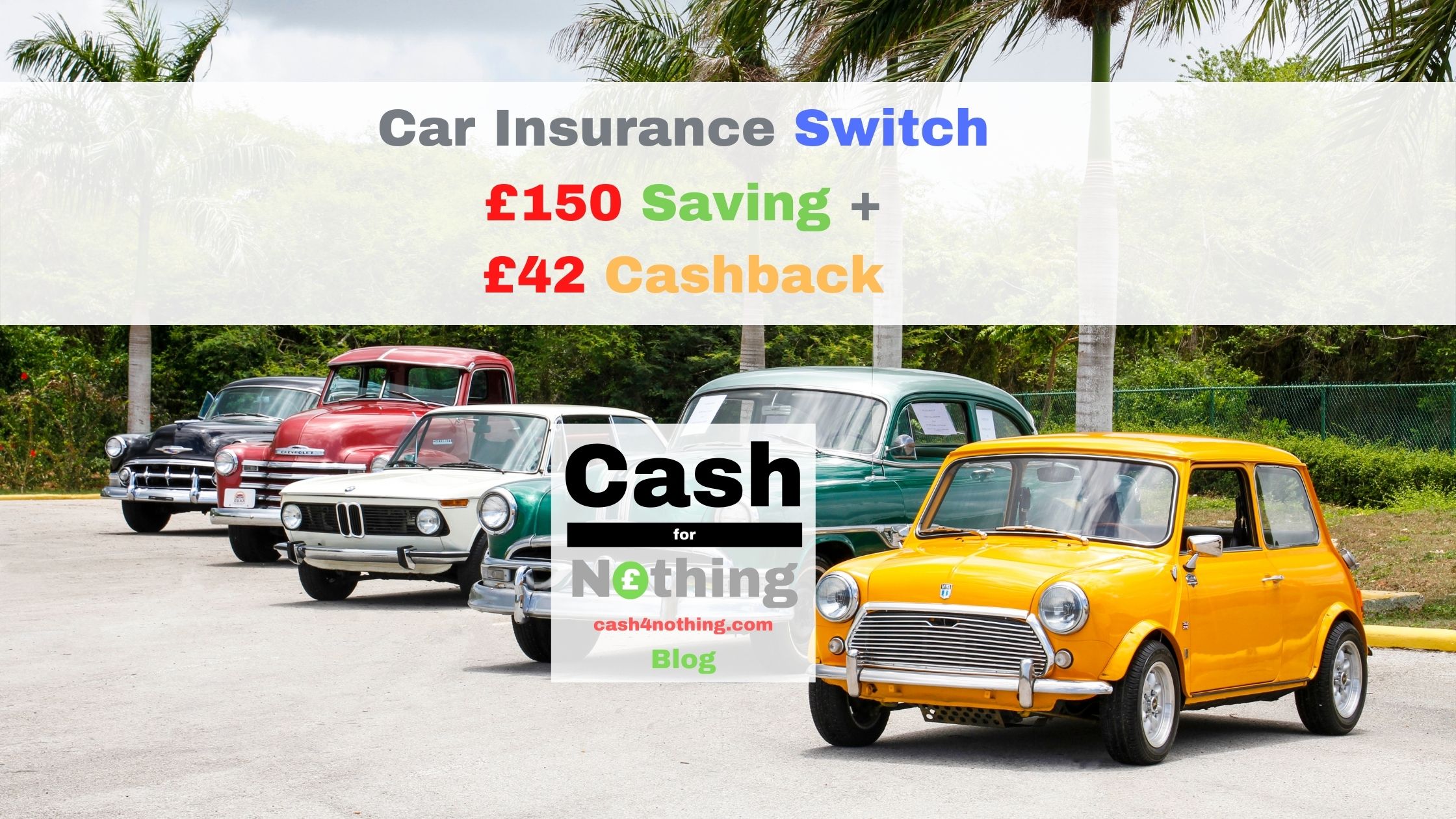 December 2021 Car Insurance Switch £150 Saving + £42 Cashback Reward